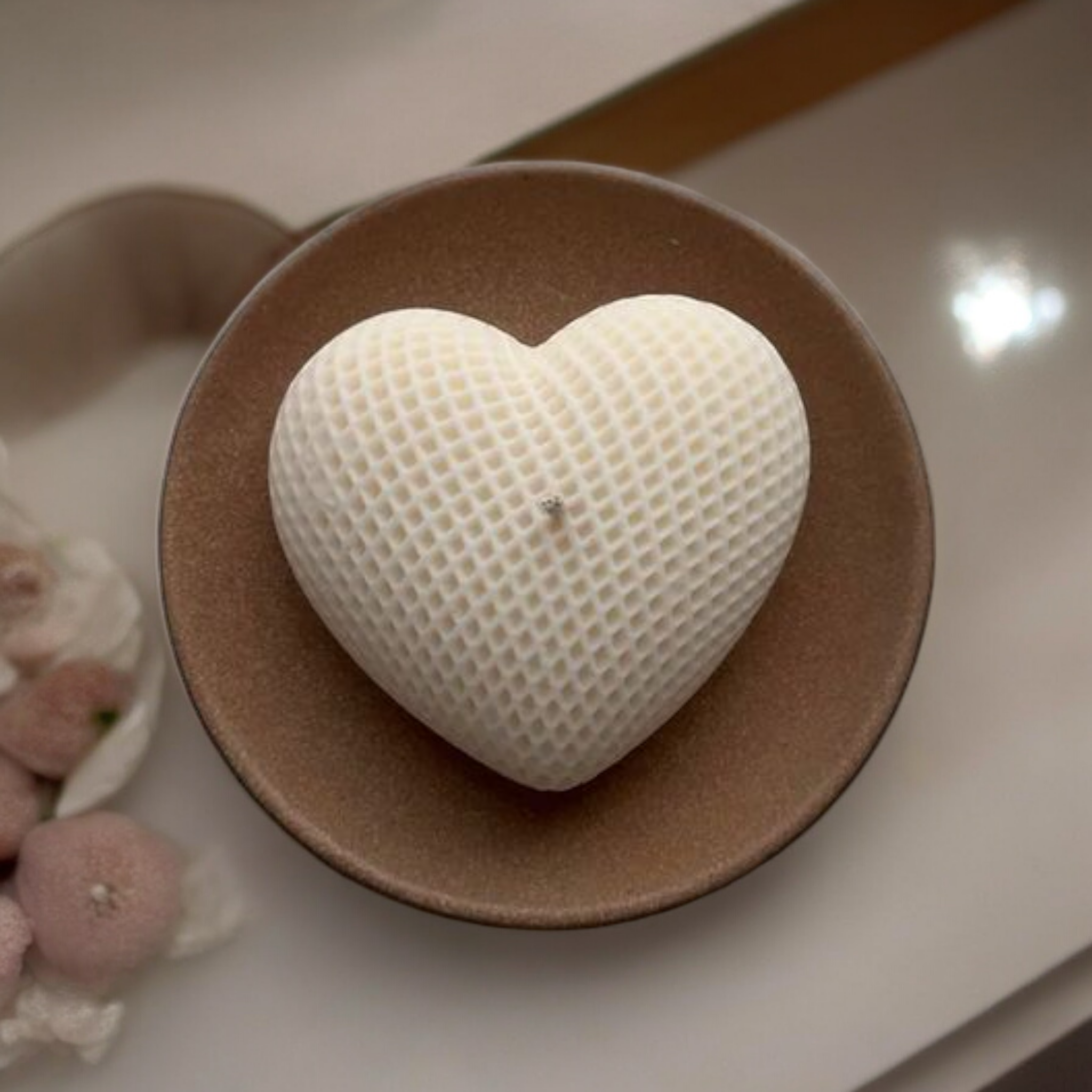 Dotted Heart Candle