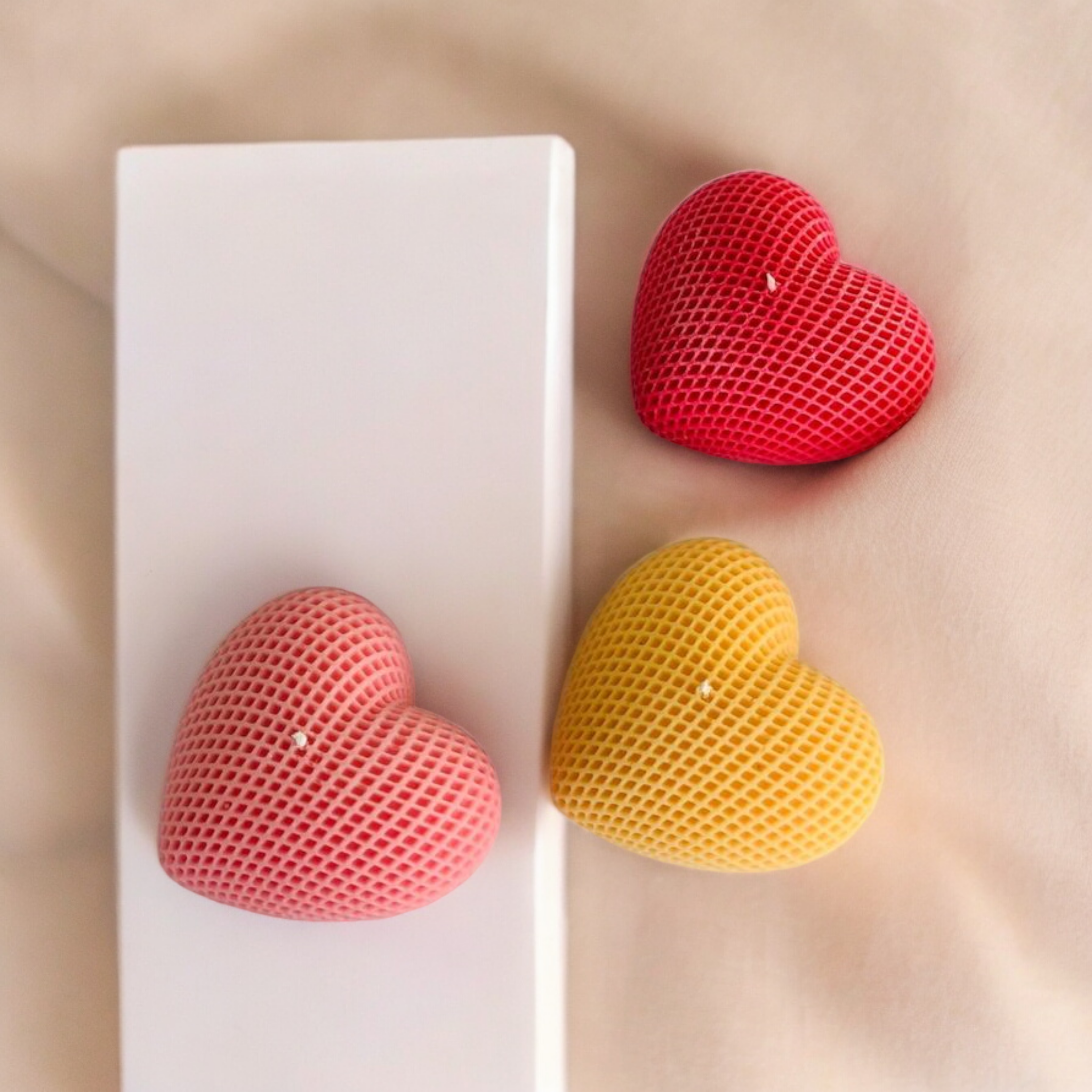 Dotted Heart Candle